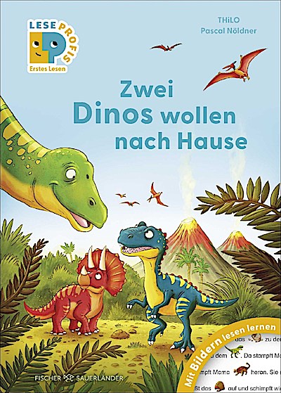 Leseprofis – Mit Bildern lesen lernen: Zwei Dinos wollen na
