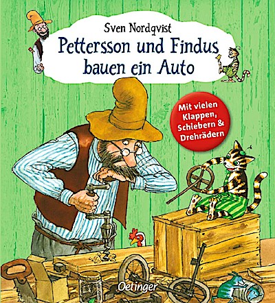 Pettersson und Findus bauen ein Auto (Pappe)