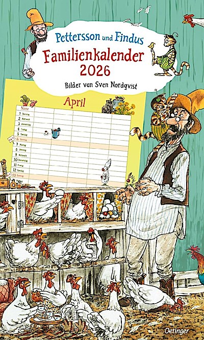 Pettersson und Findus. Familienkalender 2026