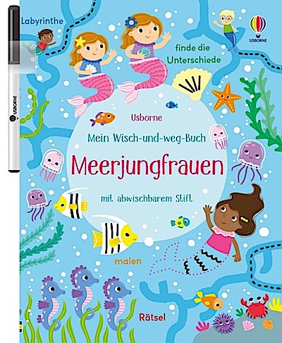 Mein Wisch-und-weg-Buch: Meerjungfrauen (mit Stift)