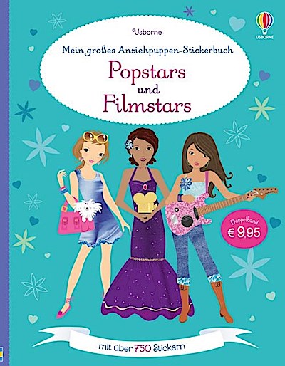 Mein großes Anziehpuppen-Stickerbuch: Popstars & Filmstars