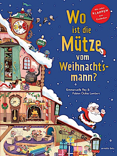 Wo ist die Mütze vom Weihnachtsmann? - Pappbil...