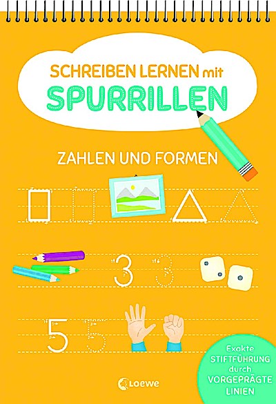 Schreiben lernen mit Spurrillen - Zahlen und Formen