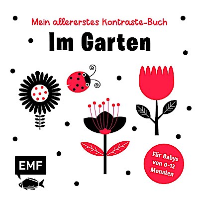 Kontrastbuch für Babys: Im Garten