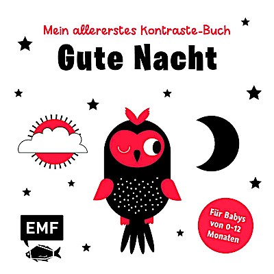 Kontrastbuch für Babys: Gute Nacht