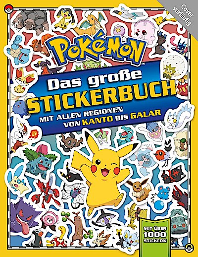 Pokemon: Stickerbuch mit allen Regionen von Kanto bis Galar